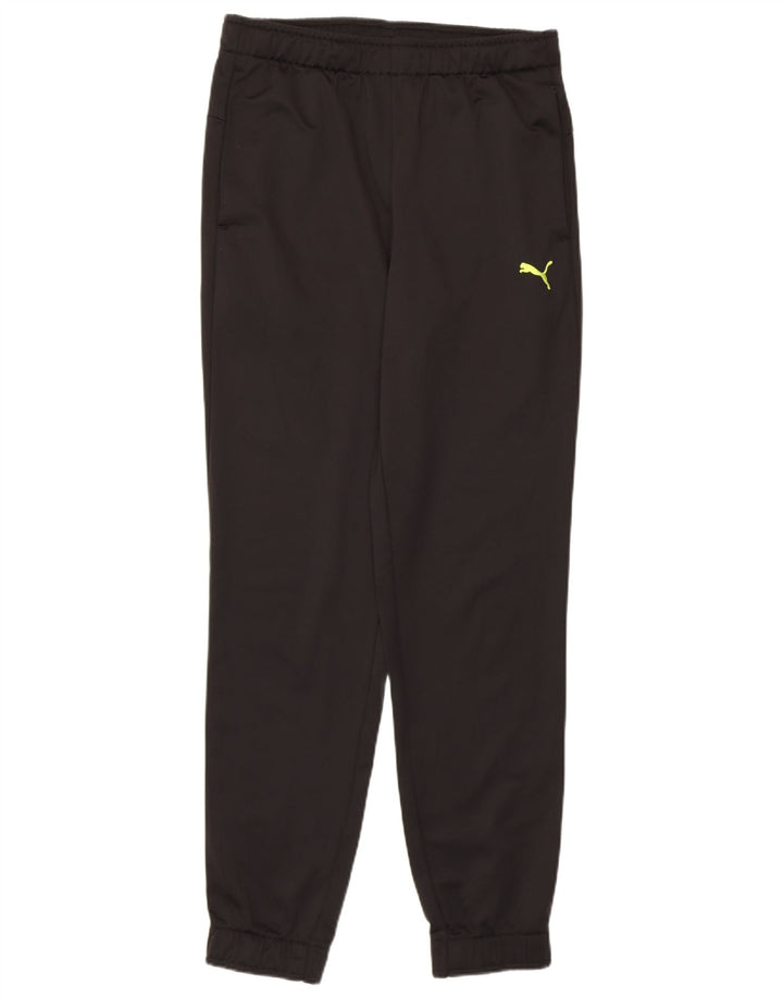 PUMA Mens Tracksuit Trousers Joggers Small Black Polyester