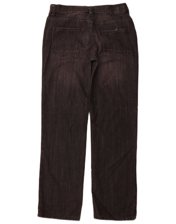 CALVIN KLEIN Girls Rebel Straight Jeans 15-16 Years W30 L29 Black Classic