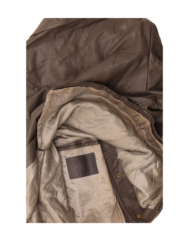 GALA Mens Leather Jacket UK 38 Medium Grey Vintage Gala and Second-Hand Gala from Messina Hembry 