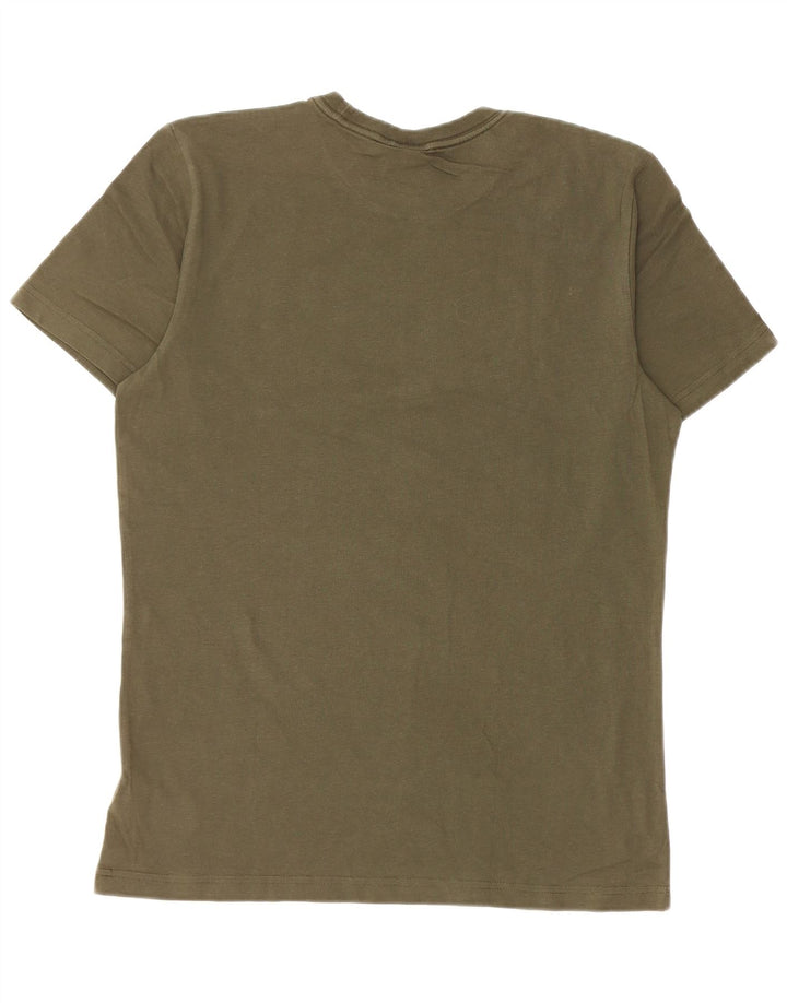 Adidas Mens Graphic T-Shirt Top Medium Green Cotton