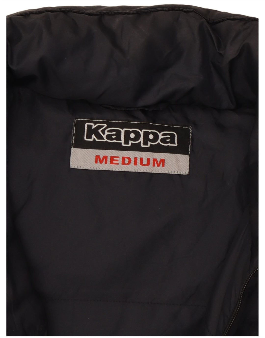 KAPPA Mens Hooded Padded Gilet UK 38 Medium Black Nylon