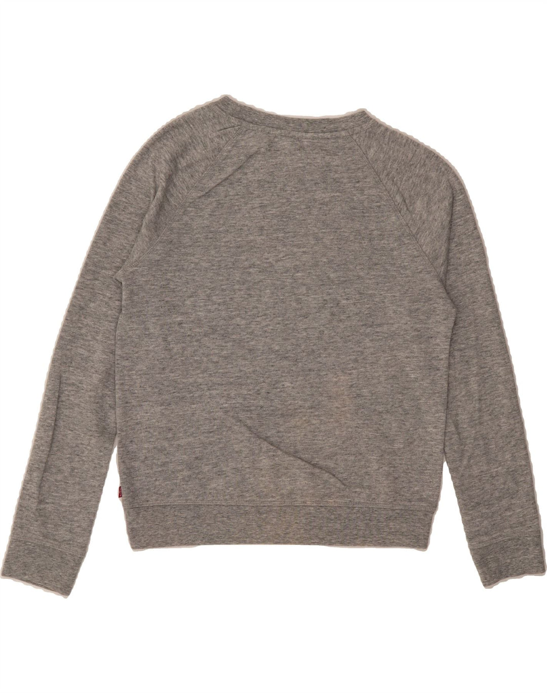 LEVI'S Womens Graphic Sweatshirt Jumper UK 10 Small Grey Cotton Vintage Levi's and Second-Hand Levi's from Messina Hembry 
