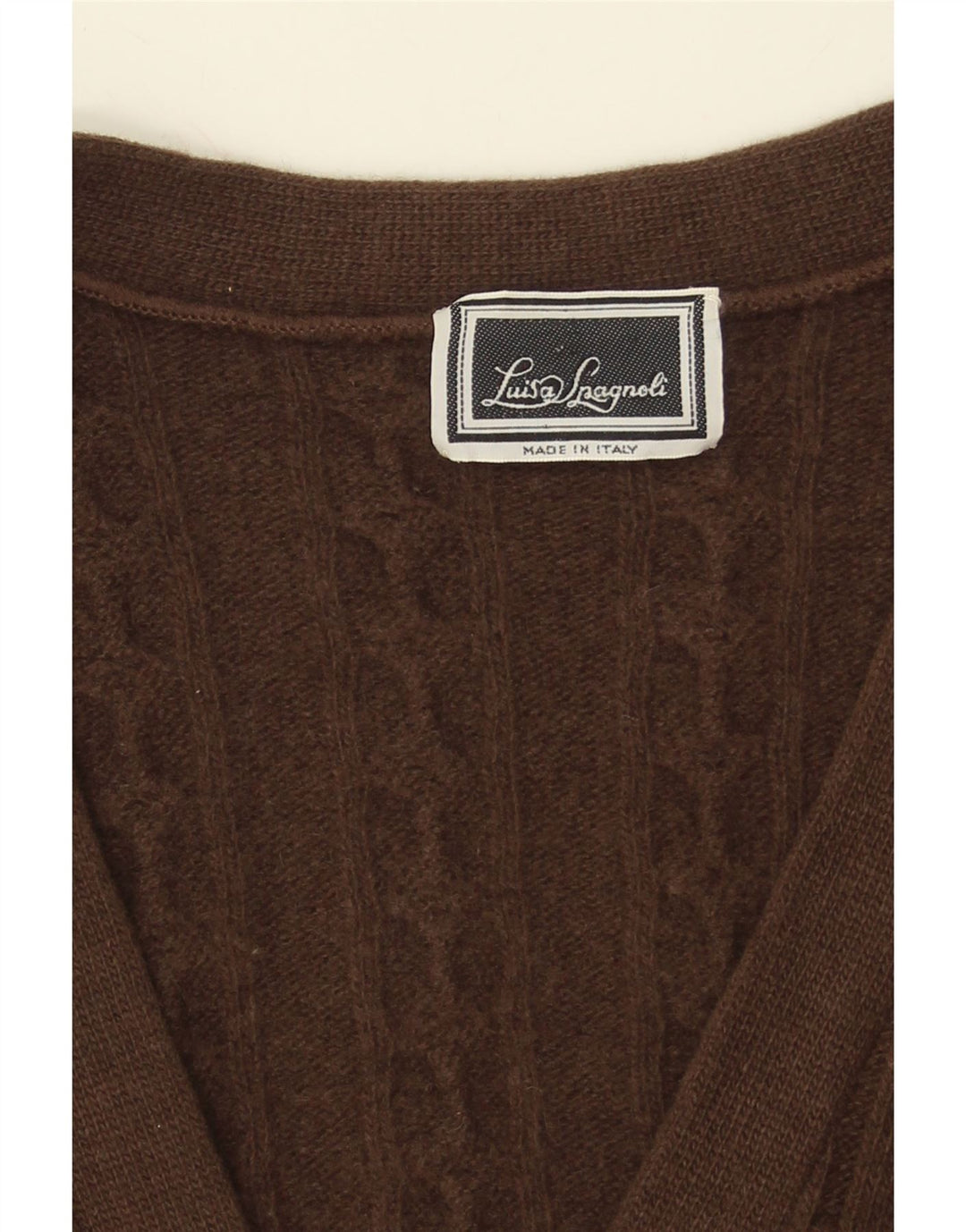 LUISA SPAGNOLI Womens Cardigan Sweater UK 12 Medium Brown Vintage Luisa Spagnoli and Second-Hand Luisa Spagnoli from Messina Hembry 