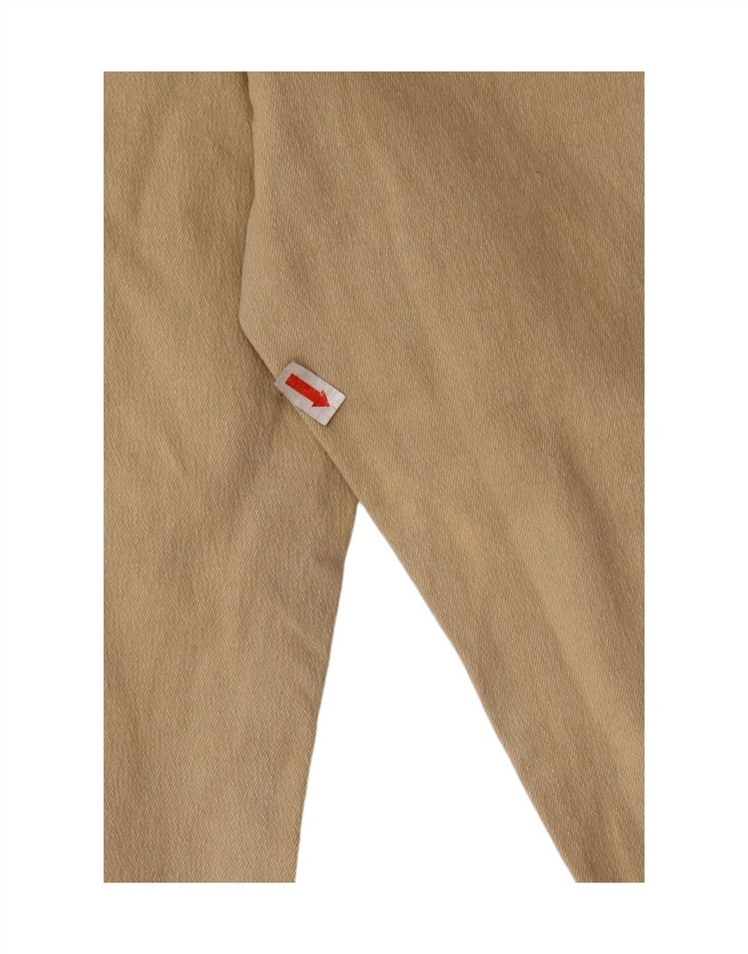 Vintage Womens Straight Casual Trousers IT 46 Large W28 L27 Beige Cotton