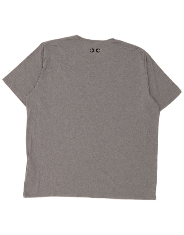 Under Armour Mens Loose Fit T-Shirt Top 2XL Grey Cotton