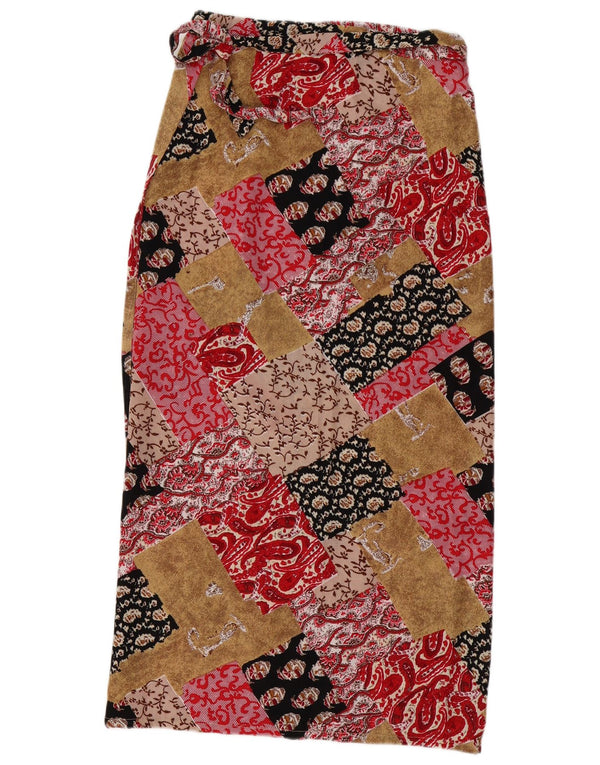 VINTAGE Womens Wrap Maxi Skirt W30 Medium  Multicoloured Patchwork Viscose