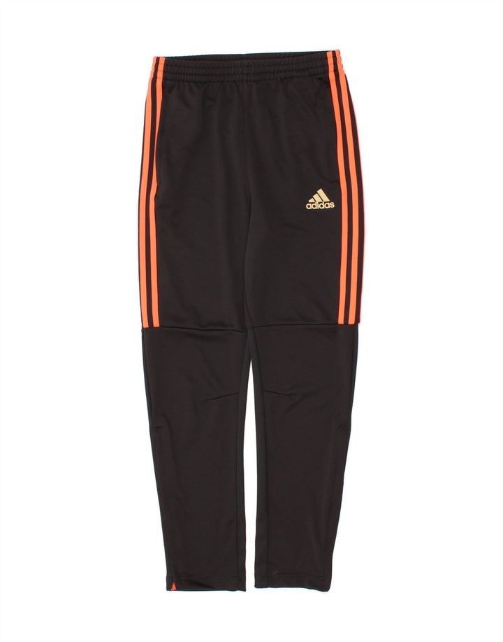ADIDAS Boys Climalite Tracksuit Trousers 13-14 Years Black Polyester Vintage Adidas and Second-Hand Adidas from Messina Hembry 