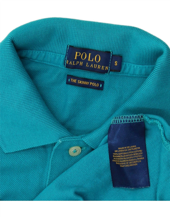 POLO RALPH LAUREN Mens The Skinny Polo Skinny Polo Shirt Small Blue Cotton