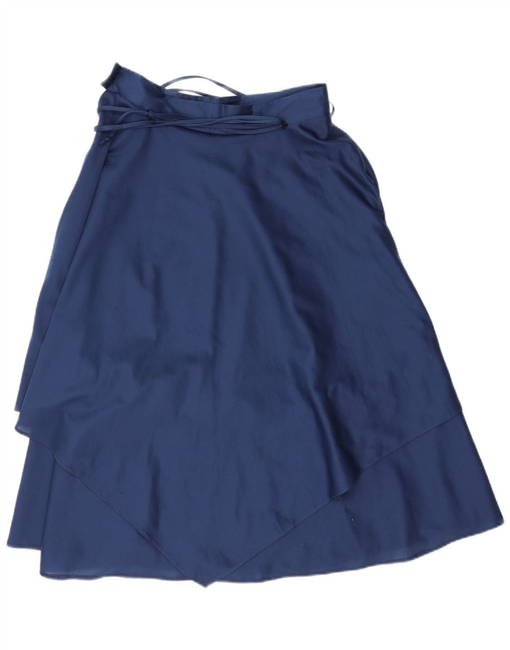 Vintage Womens Asymmetrical Skirt W26 Small Navy Blue