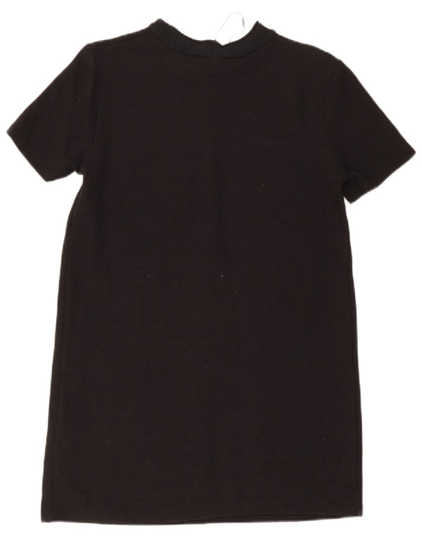 Zara Womens Shift Dress UK 12 Medium Black Cotton