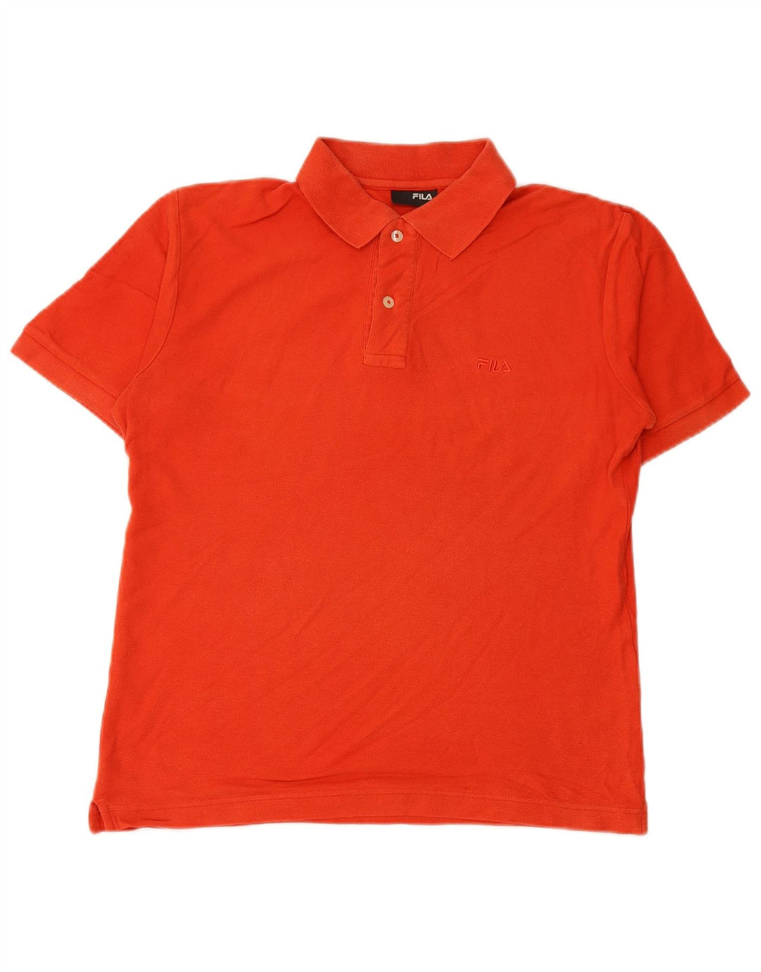 FILA Mens Polo Shirt Small Orange Cotton