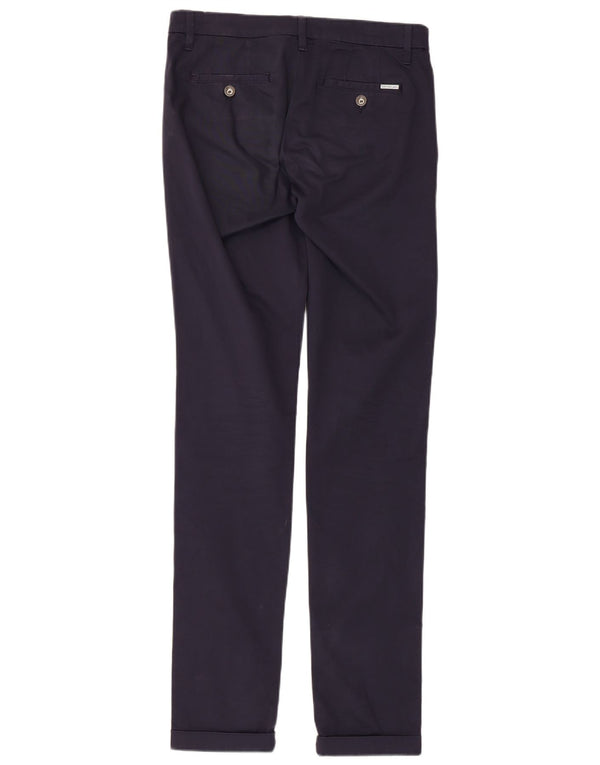 Calvin Klein Mens Slim Chino Trousers W29 L34 Navy Blue Cotton