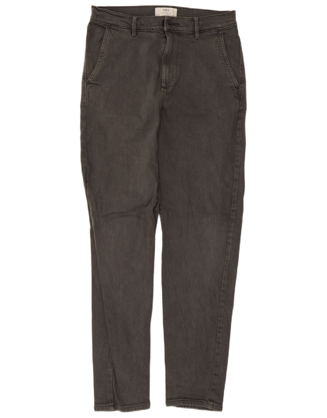 Marks & Spencer Mens Tapered Jeans W30 L33 Grey Cotton