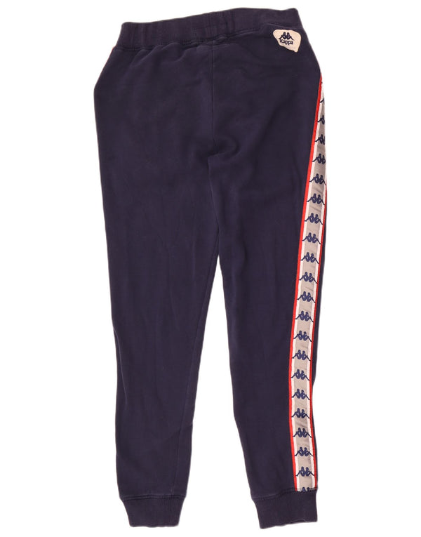Kappa Mens Graphic Tracksuit Trousers Joggers Small Navy Blue Colourblock