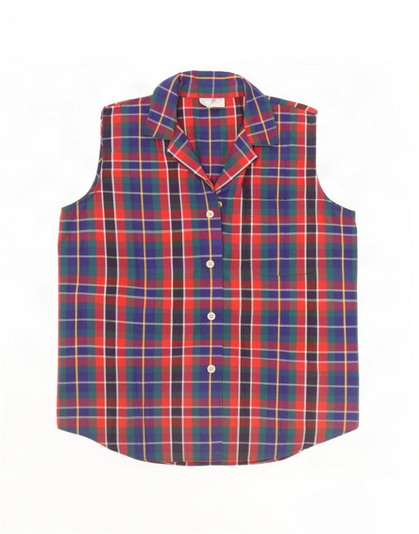 Balloon Womens Sleeveless Shirt Blouse IT 40 Medium Multicoloured Check