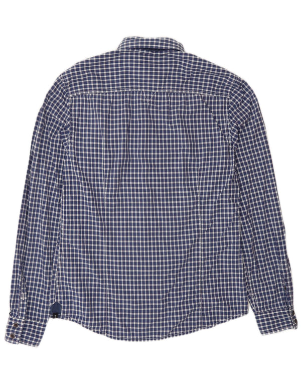 Guess Mens Slim Fit Shirt Medium Blue Gingham
