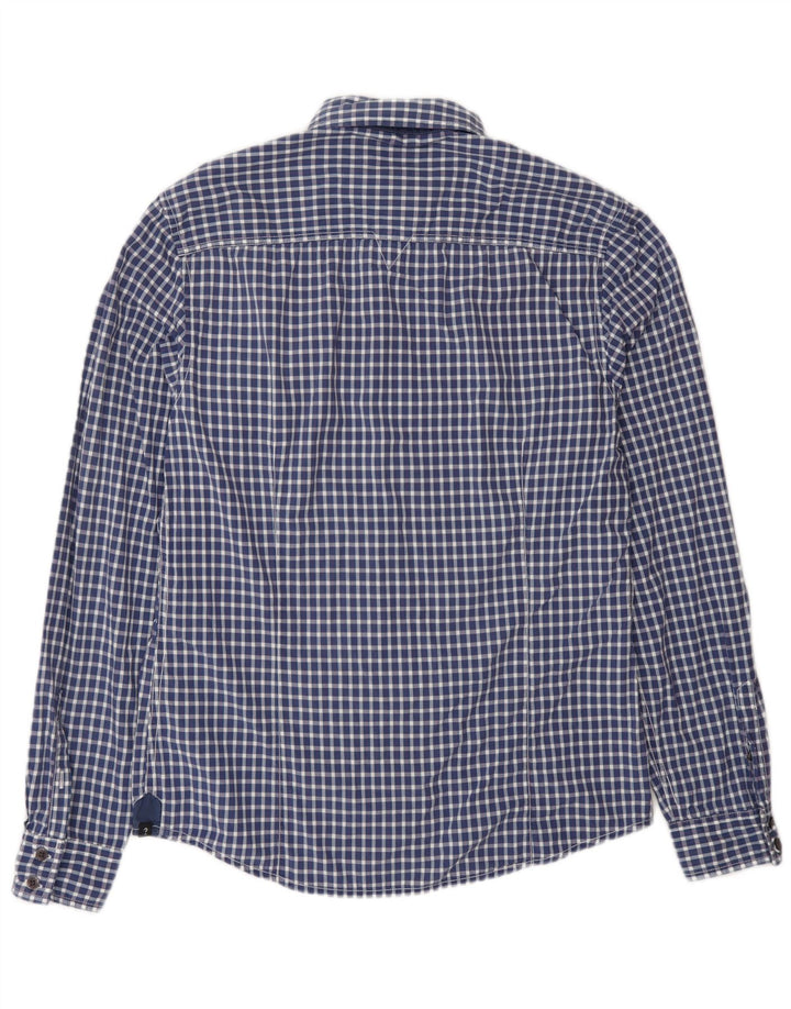 Guess Mens Slim Fit Shirt Medium Blue Gingham