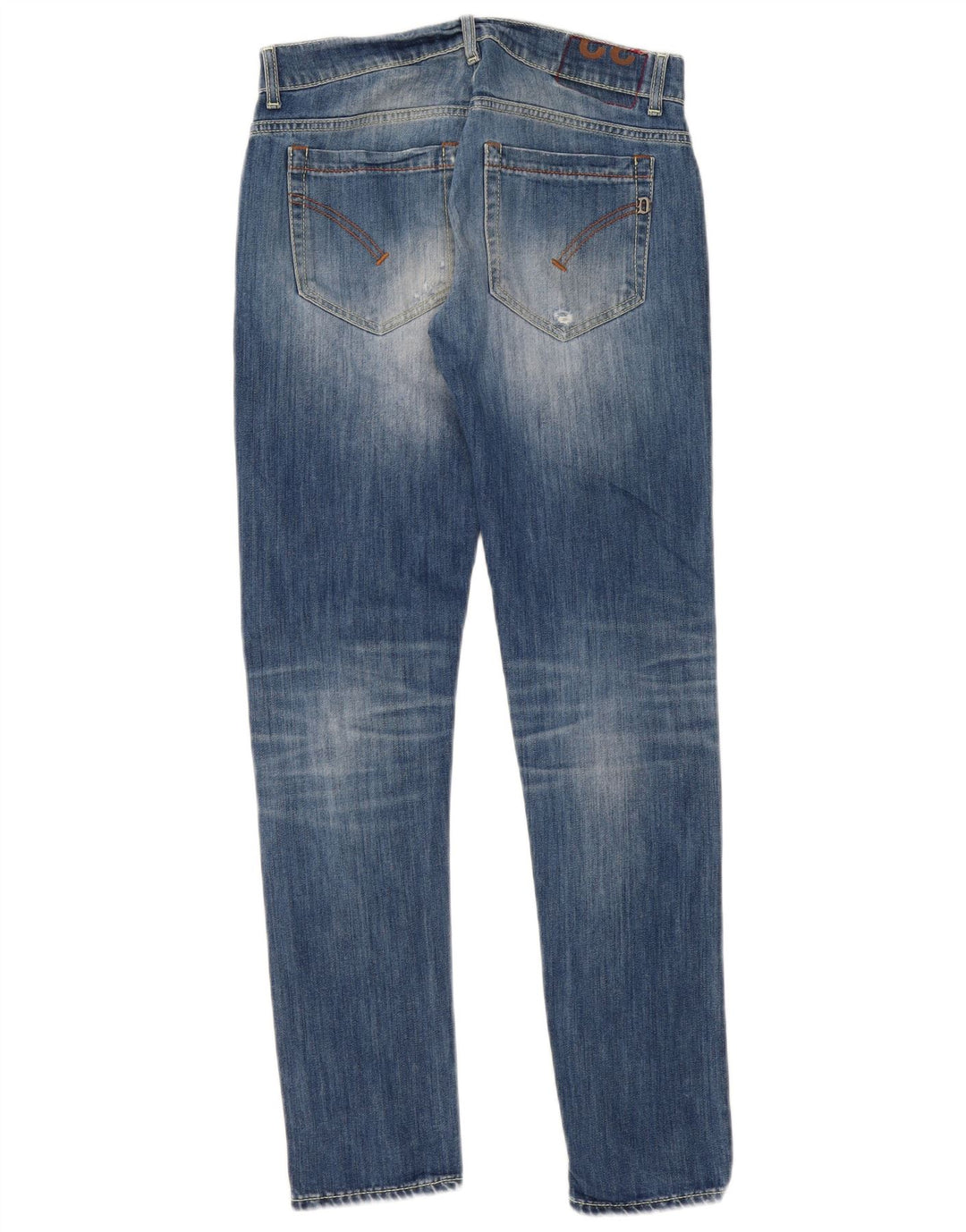 Dondup Womens Distressed Slim Jeans W32 L32 Blue Cotton