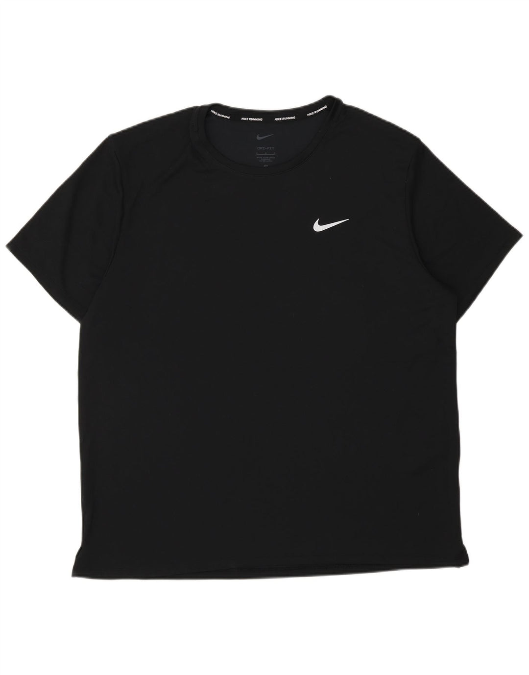 Nike Mens Dri Fit Graphic T-Shirt Top Large Black Polyester