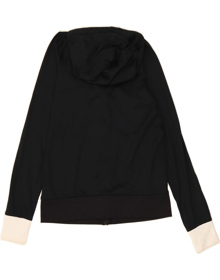 NIKE Womens Zip Hoodie Sweater US 8/10 Medium Black Colourblock Polyester Vintage Nike and Second-Hand Nike from Messina Hembry 
