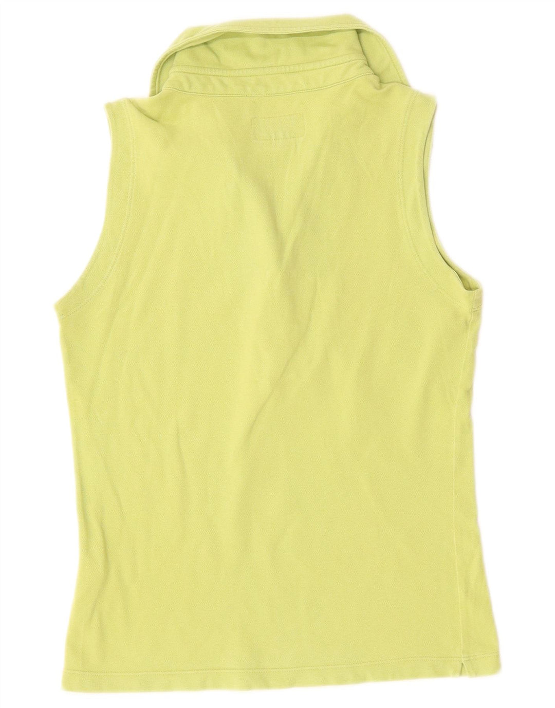 MARLBORO CLASSICS Womens Sleeveless Polo Shirt UK 14 Large Green Cotton