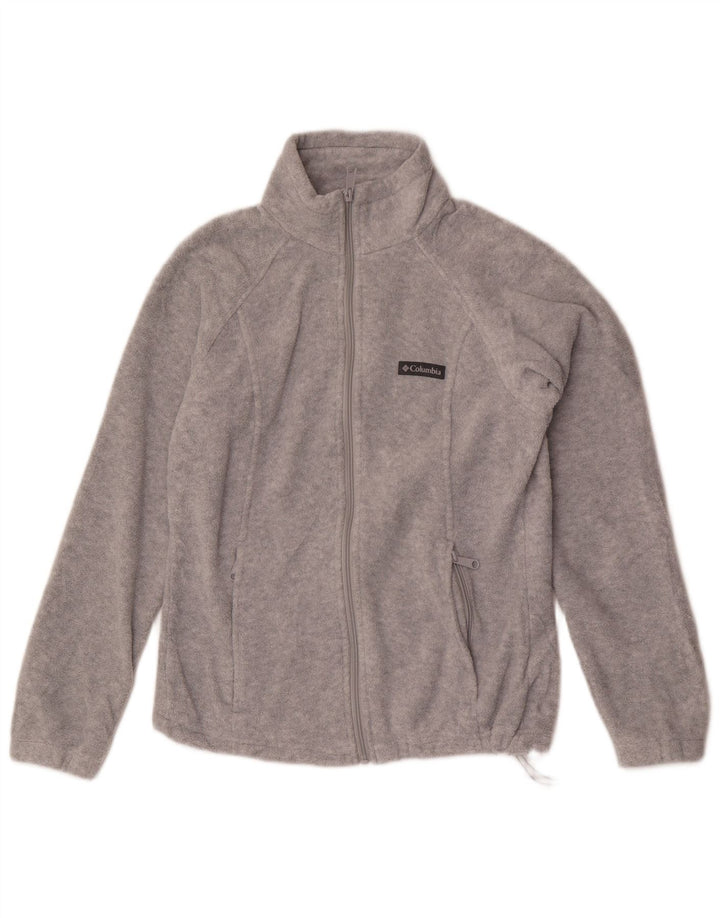 Columbia Womens Fleece Jacket UK 14 Medium Grey Polyester