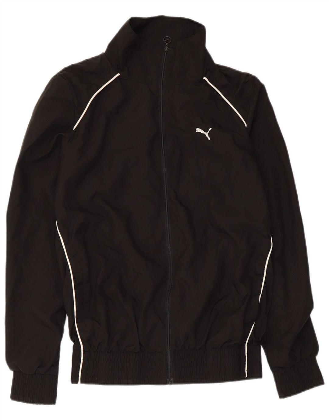 Puma Womens Tracksuit Top Jacket UK 10 Small  Black Polyester