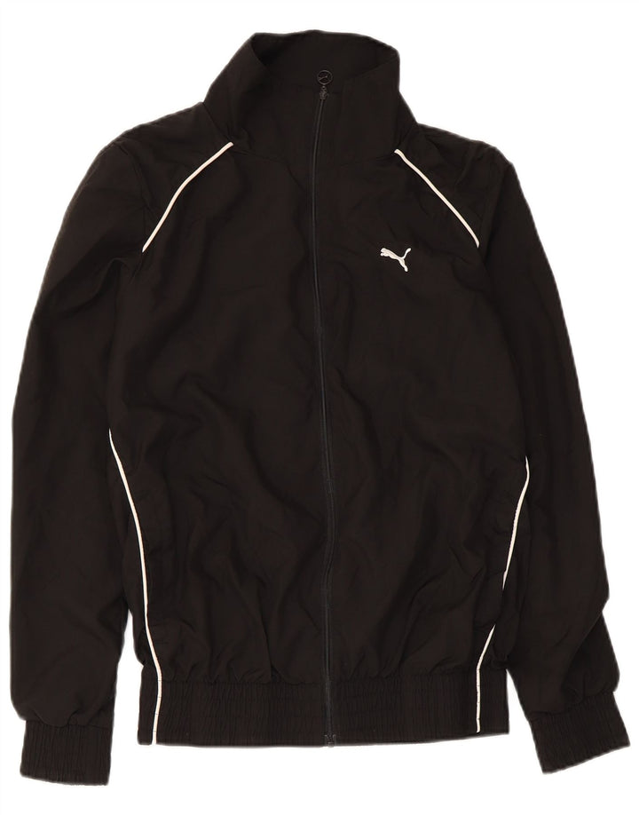 Puma Womens Tracksuit Top Jacket UK 10 Small  Black Polyester