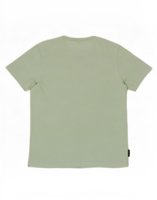 French Connection Mens T-Shirt Top Large Green Cotton