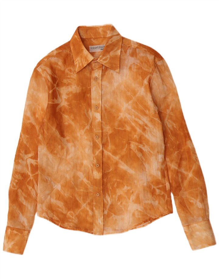 Vintage Womens Shirt Medium Orange Tie Dye