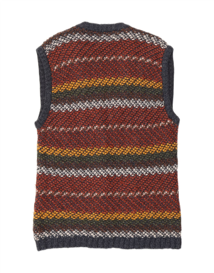 Vintage Womens Cardigan Sweater UK 14 Medium Multicoloured Striped
