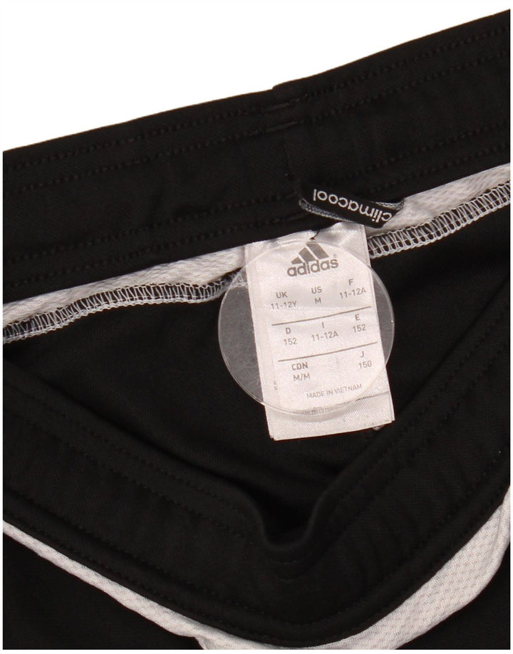 ADIDAS Boys Climacool Tracksuit Trousers 11-12 Years Black Polyester