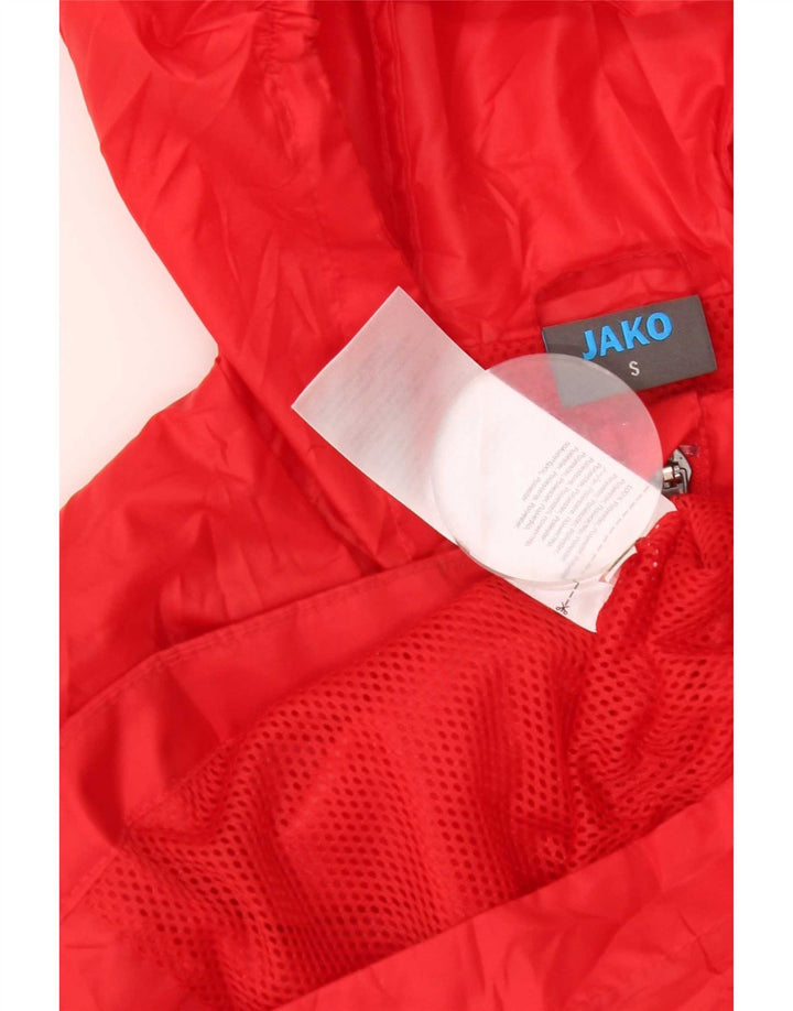 Jako Mens Graphic Hooded Rain Jacket UK 36 Small Red Polyester