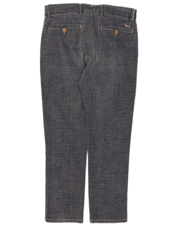 Harmont & Blaine Mens Chino Trousers IT 46 Small W32 L27 Blue Houndstooth