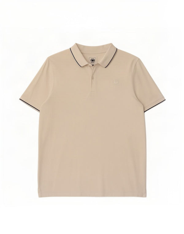 G-Star Mens Polo Shirt Medium White Cotton