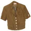 Sport Staff Womens Short Sleeve 5 Button Blazer Jacket IT 42 Medium Khaki