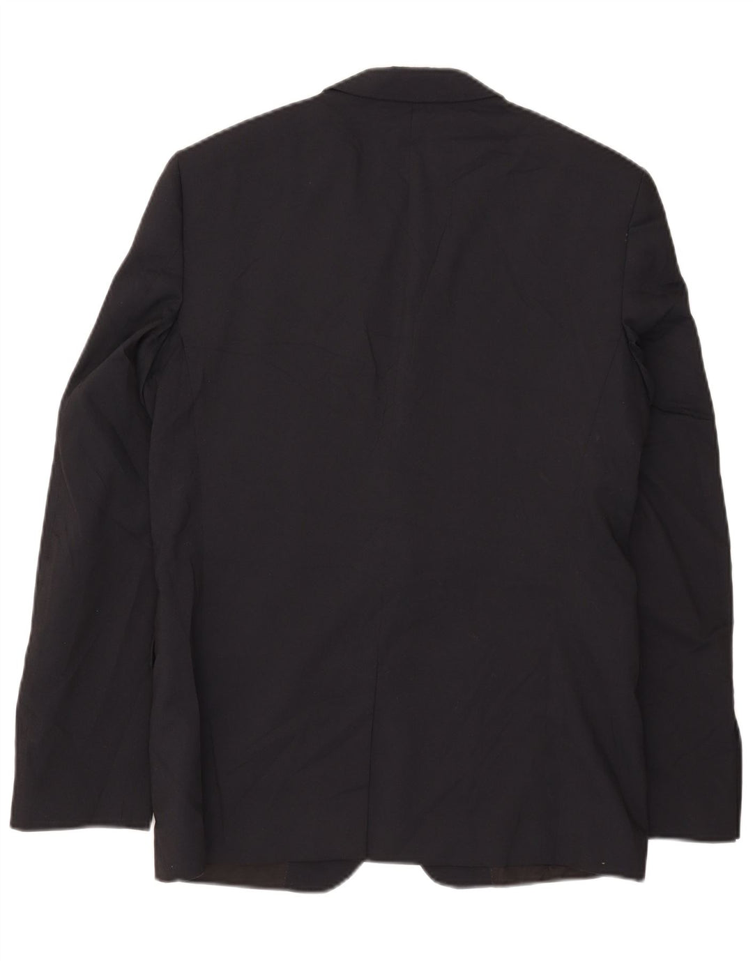 Zara Mens 2 Button Blazer Jacket EU 50 Medium Navy Blue Polyester