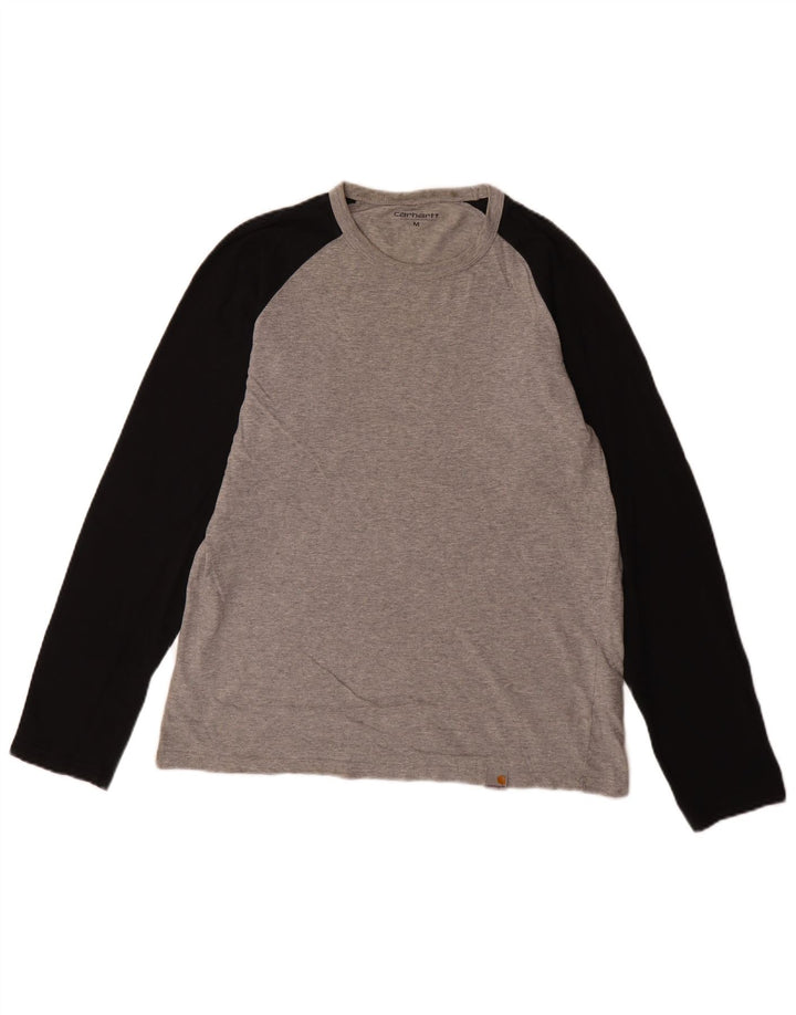 Carhartt Mens Top Long Sleeve Medium Grey Colourblock Cotton