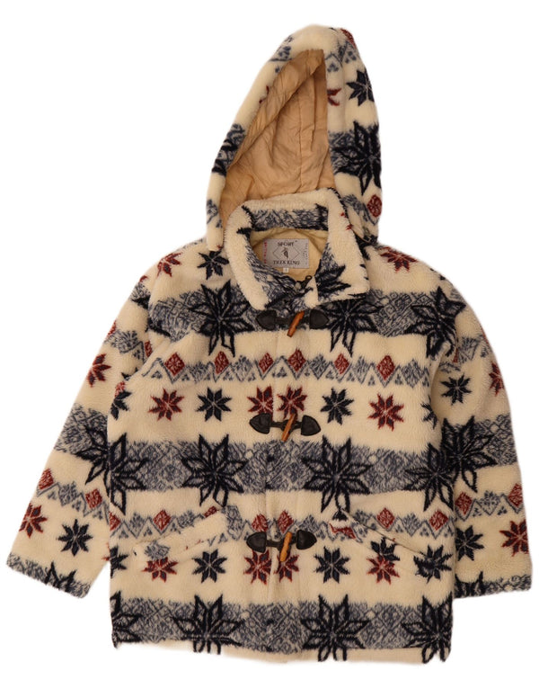 Vintage Womens Oversized Hooded Windbreaker Jacket UK 10 Small Beige