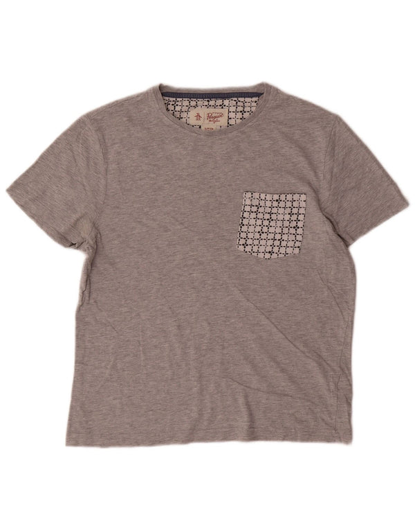 Penguin Mens T-Shirt Top Small Grey Cotton