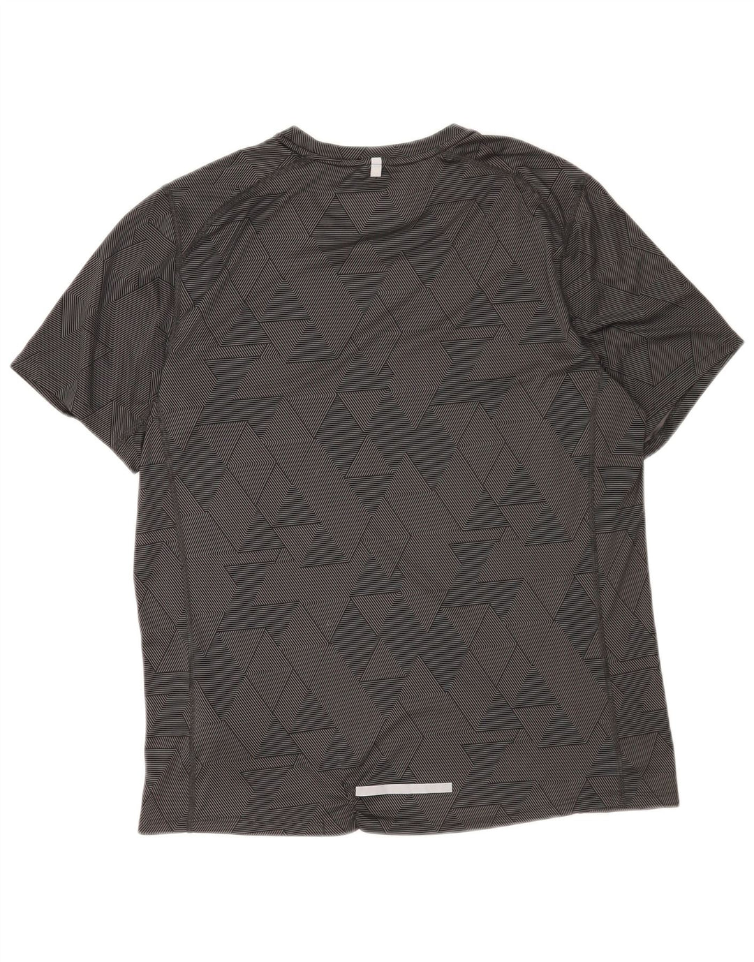 Nike Mens Dri Fit T-Shirt Top Large Black Geometric Polyester