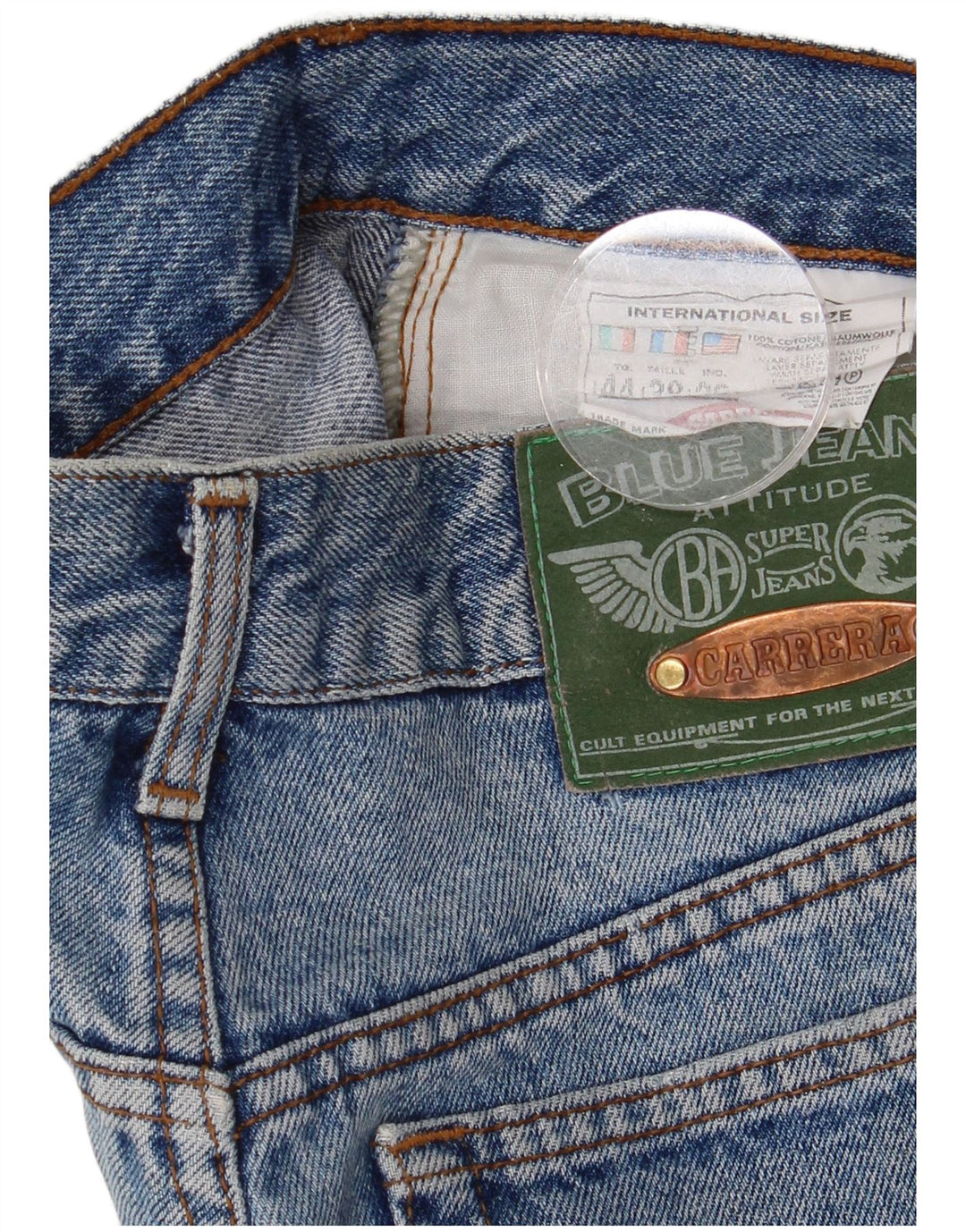 Carrera Womens High Waist Denim Shorts IT 44 Medium W26 Blue Cotton