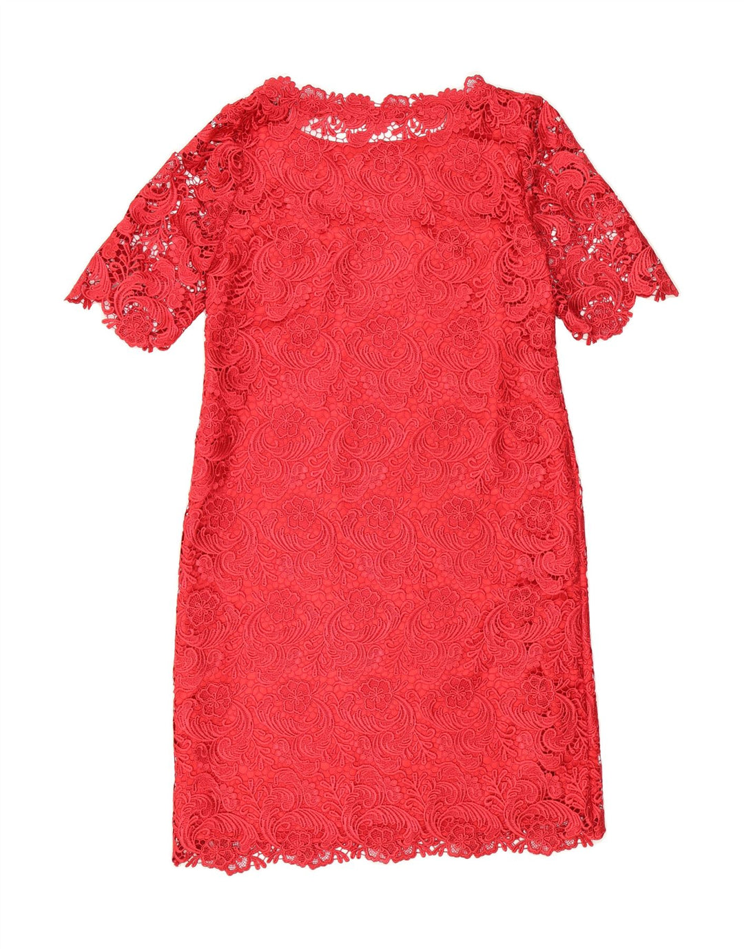 JACQUES VERT Womens Sheath Dress UK 12 Medium  Red Floral Polyester Vintage Jacques Vert and Second-Hand Jacques Vert from Messina Hembry 