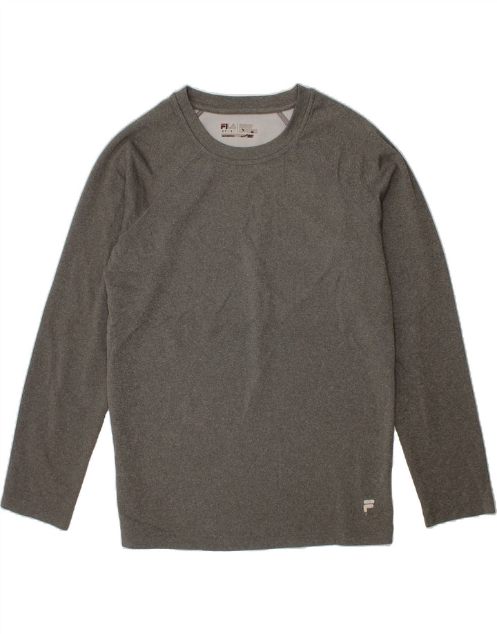 FILA Girls Top Long Sleeve 14-15 Years Large  Grey Vintage Fila and Second-Hand Fila from Messina Hembry 