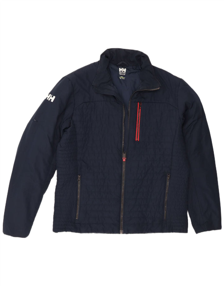 Helly Hansen Mens Bomber Jacket UK 44 2XL Navy Blue Polyester