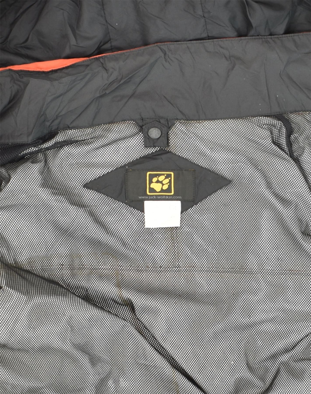 JACK WOLFSKIN Mens Hooded Rain Jacket UK 34 XS  Orange Colourblock Nylon | Vintage Jack Wolfskin | Thrift | Second-Hand Jack Wolfskin | Used Clothing | Messina Hembry 