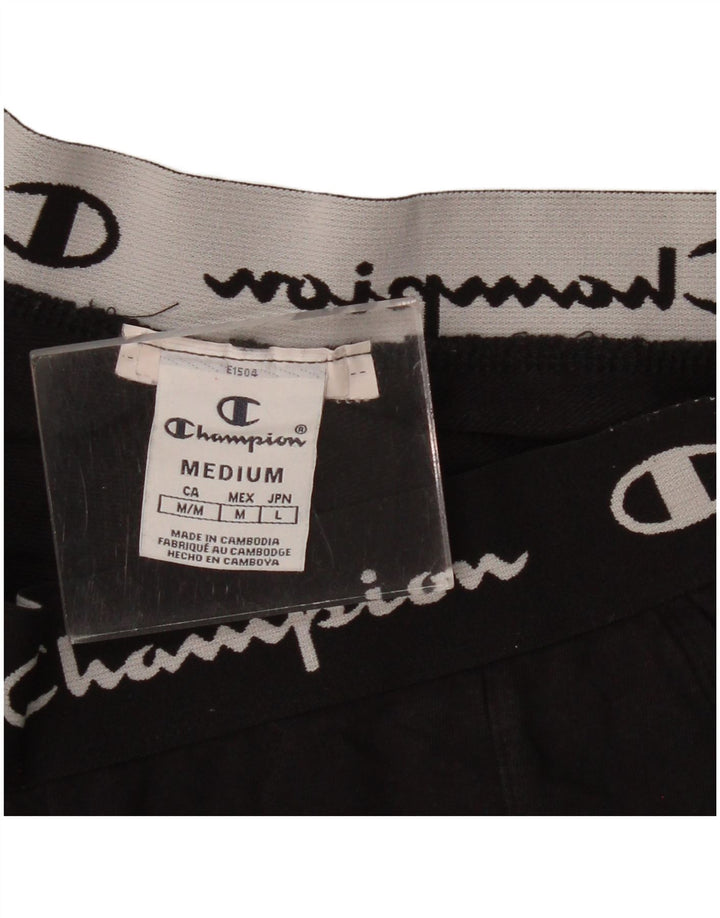 CHAMPION Womens Graphic Tracksuit Trousers UK 14 Medium  Black