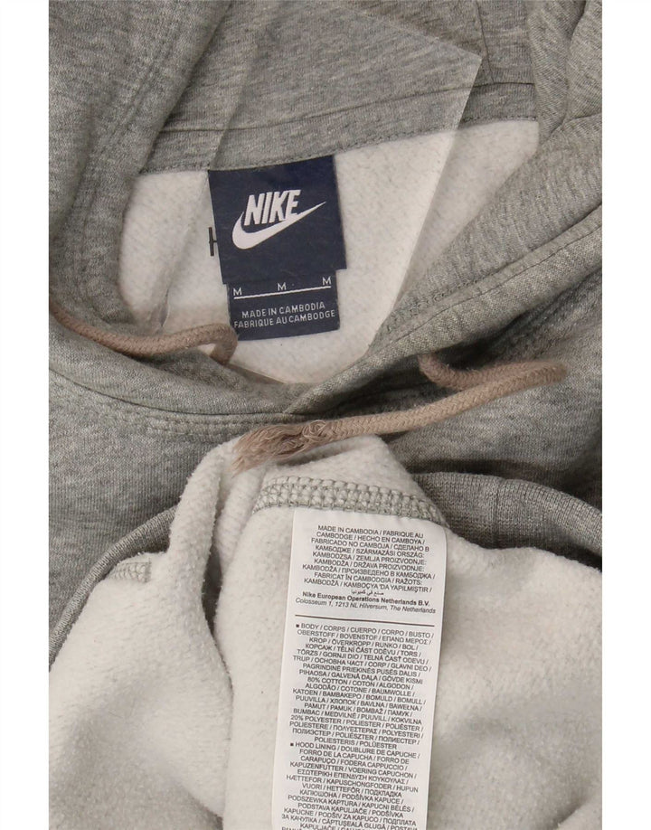Nike Mens Hoodie Jumper Medium Grey Cotton