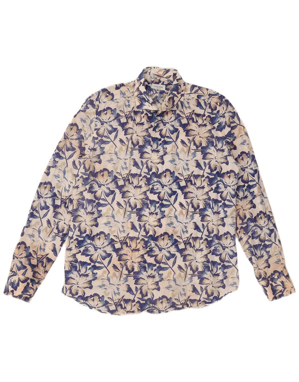 Dino Erre Mens Shirt Size 42 Large Multicoloured Floral