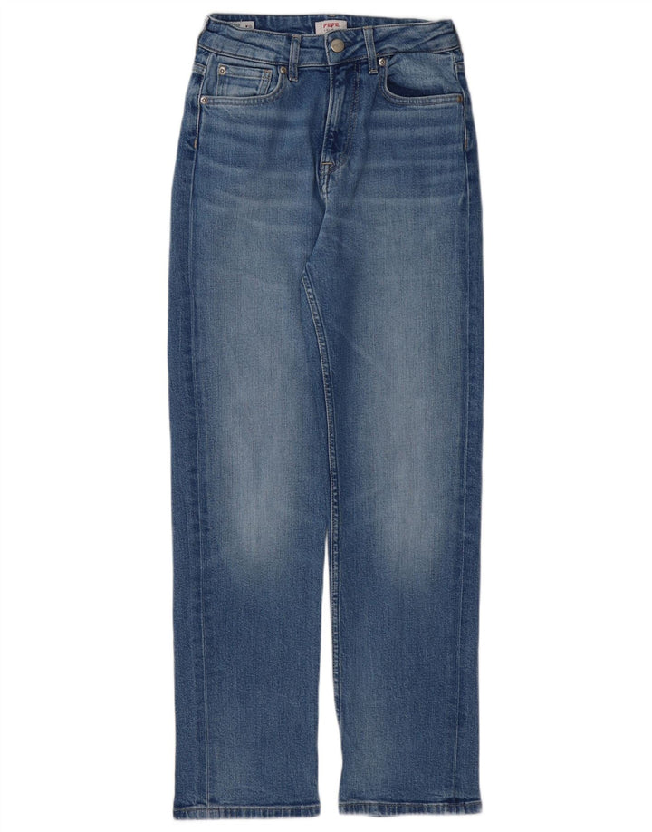 PEPE JEANS Womens Straight Jeans W25 L28  Blue Cotton